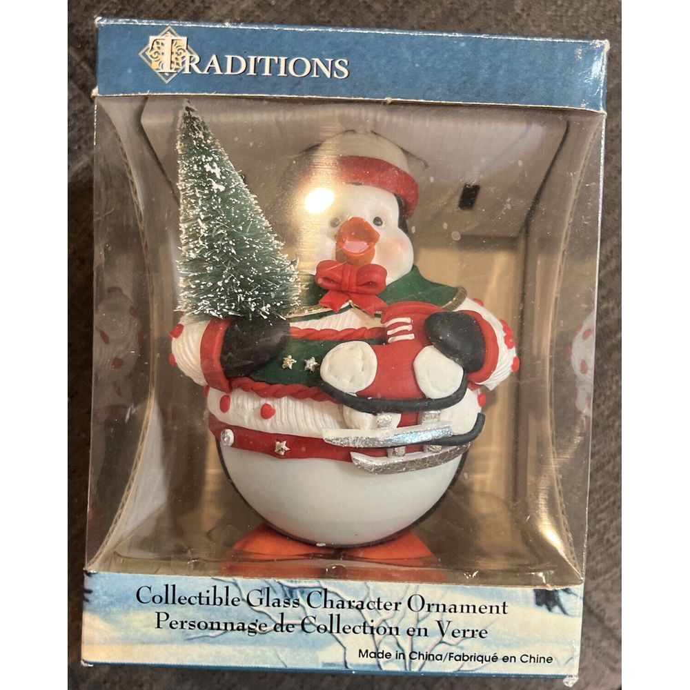 Vintage Traditions Collectible Character Christmas Tree Ornament Penguin NIB